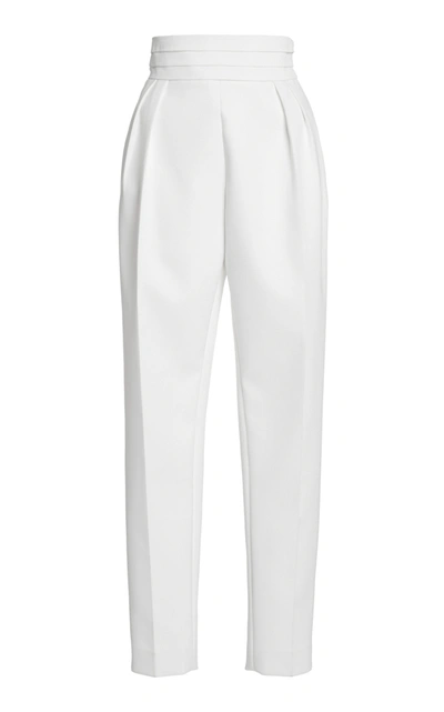Shop Khaite Women's Connelly High-rise Cady Pants In White,black