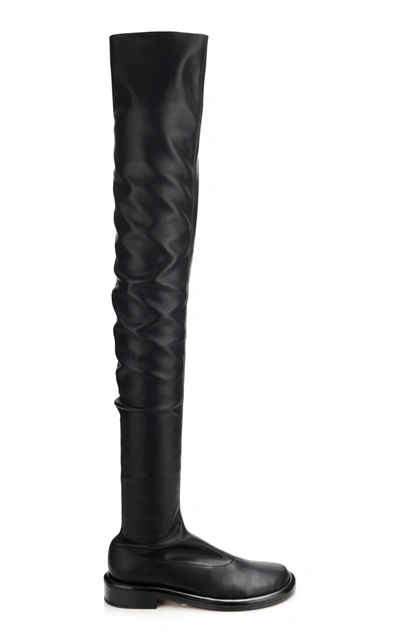 Shop Proenza Schouler Women's Faux Leather Over-the-knee Boots In Black