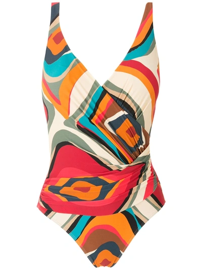 Shop Lygia & Nanny Maisa Printed Swimsuit In Multicolour