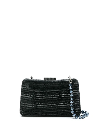 Shop Serpui Mirela Clutch Bag With Crystals In Black