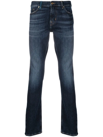 Shop 7 For All Mankind Ronnie Skinny Jeans In Blue