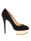 Charlotte Olympia Dolly Suede Pumps In Black