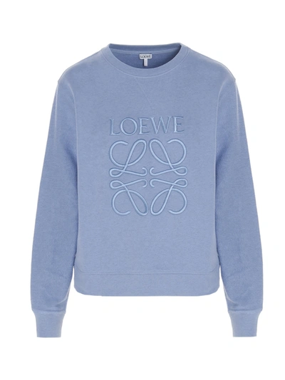Shop Loewe Anagram Sweater In Azzurro