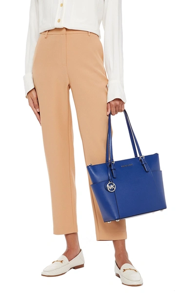 Michael Michael Kors Textured-leather Tote In Royal Blue