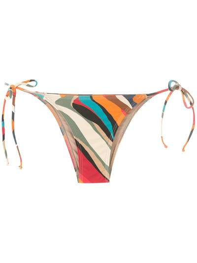 Shop Lygia & Nanny Thai Printed Bikini Bottom In Multicolour