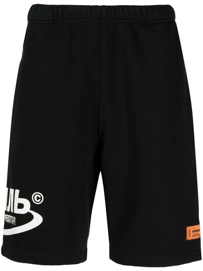 Shop Heron Preston Logo-print Track Shorts In Black