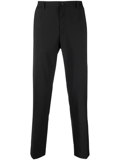 Shop Dolce & Gabbana Tapered-leg Tailored Trousers In Black