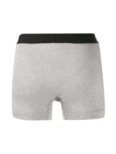 Shop Tom Ford Logo Waist Boxers In Grey