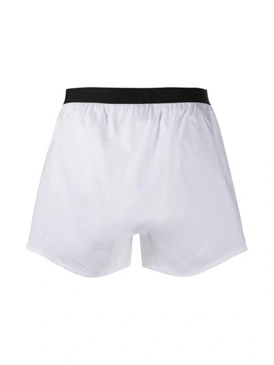 Tom Ford White Crewneck T-shirt With Tf Embroidery In Lyocell And Cotton Blend Man In White