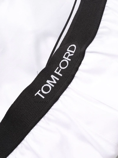 Shop Tom Ford Logo-waistband Cotton Boxers In White