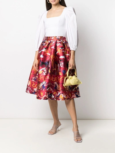 Shop Alessandro Enriquez Graphic-print A-line Skirt In Multicolor