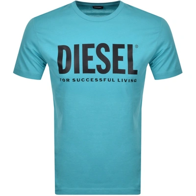 Shop Diesel T Diego Short Sleeved T Shirt Blue