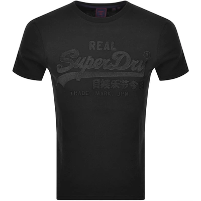 Shop Superdry Vintage Logo T Shirt Black