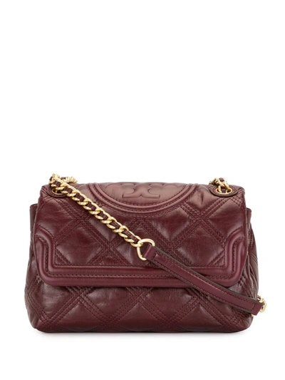 Shop Tory Burch Fleming Small Shoulder Bag In Red