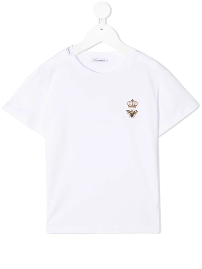 Shop Dolce & Gabbana Logo Print Short-sleeved T-shirt In White