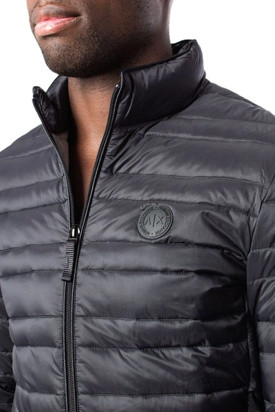 Shop Armani Exchange Men's Black Polyamide Down Jacket