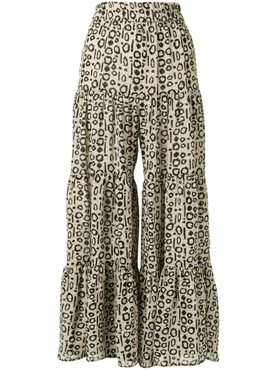 Shop Alexis Farida Printed Trousers In Brown