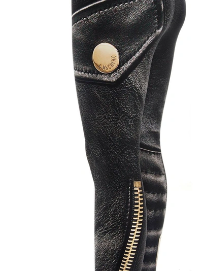 Shop Moschino Women's Black Polyamide Leggings