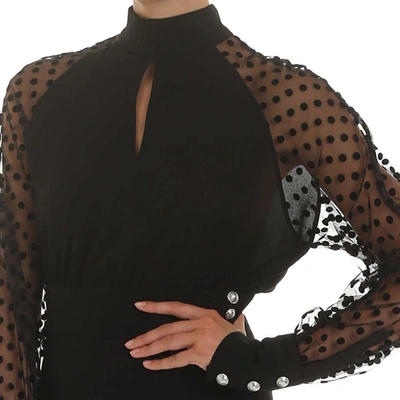Shop Balmain Women's Black Silk Dress