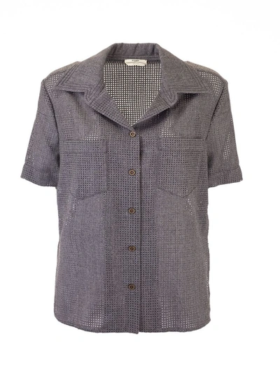 Shop Fendi Women's Grey Wool Shirt