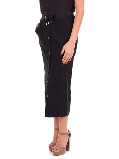 Shop Versace Collection Women's Black Cotton Skirt