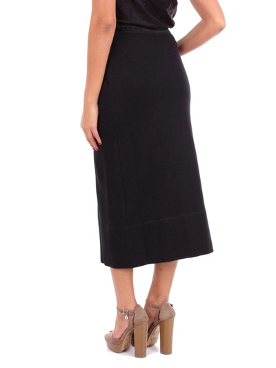 Shop Versace Collection Women's Black Cotton Skirt