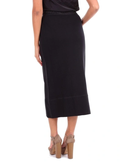 Shop Versace Collection Women's Black Cotton Skirt