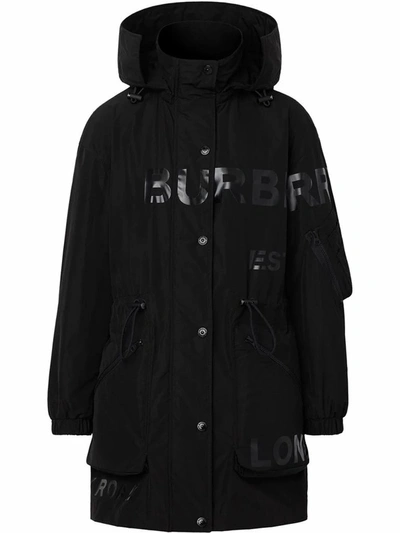 Shop Burberry Women's Black Polyester Outerwear Jacket