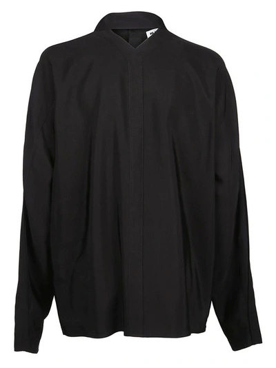 Shop Jil Sander Women's Black Viscose Shirt