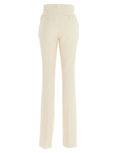 Shop Gucci Women's White Silk Pants