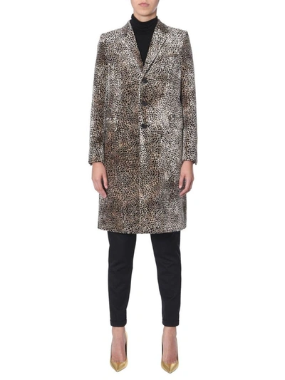 Shop Saint Laurent Women's Beige Cotton Coat