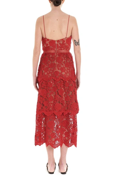 Shop Self-portrait Women's Red Polyester Dress