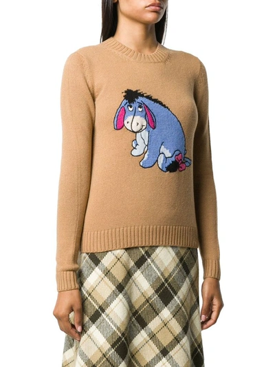 Shop Miu Miu Women's Beige Wool Sweater