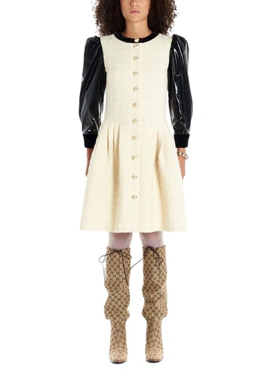 Shop Gucci Women's White Wool Dress