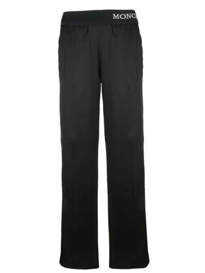 Shop Moncler Women's Black Acetate Pants