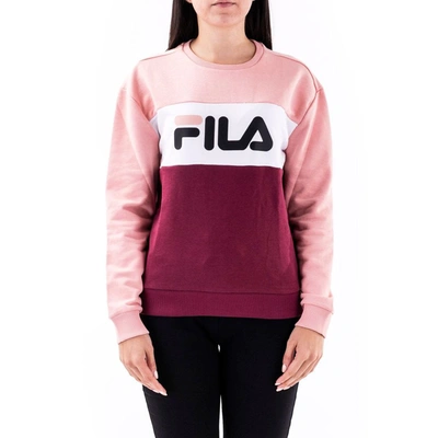 Shop Fila Women's Pink Cotton Sweatshirt