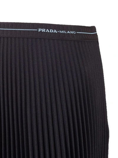 Shop Prada Women's Black Polyester Skirt