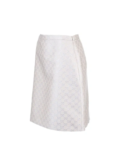Shop Gucci Women's White Wool Skirt