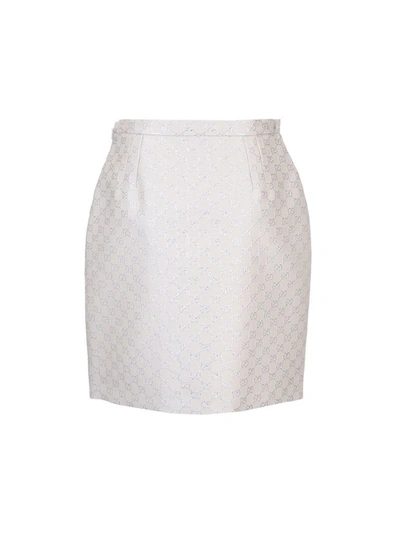 Shop Gucci Women's White Wool Skirt
