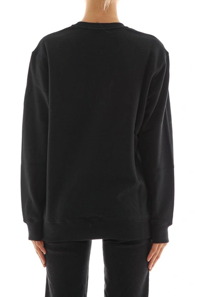 Shop Msgm Women's Black Cotton Sweatshirt