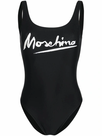 Shop Moschino Women's Black Polyamide One-piece Suit