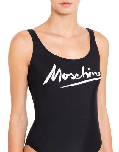 Shop Moschino Women's Black Polyamide One-piece Suit