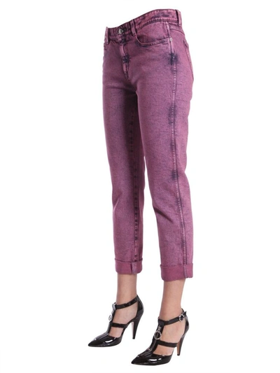 Shop Stella Mccartney Women's Fuchsia Cotton Jeans