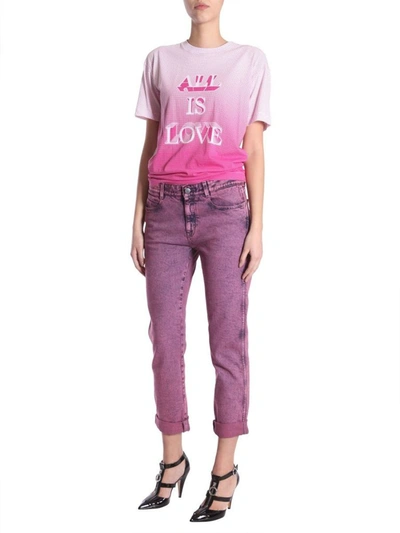 Shop Stella Mccartney Women's Fuchsia Cotton Jeans