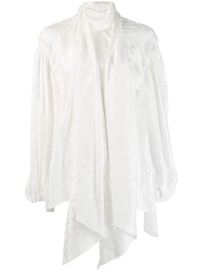 Shop Chloé Women's White Silk Blouse