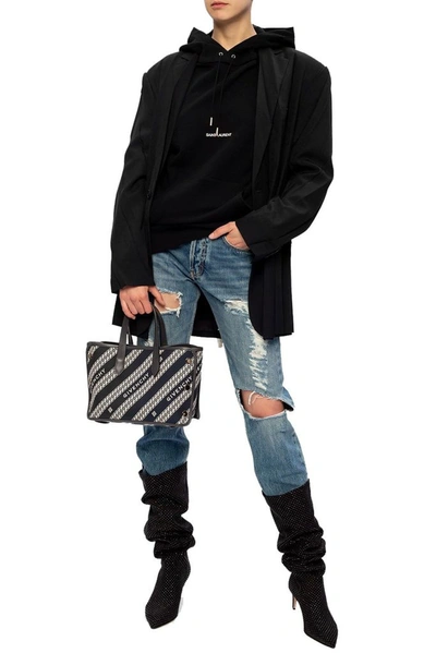 Shop Saint Laurent Women's Black Cotton Sweatshirt