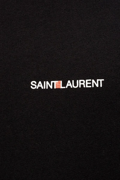 Shop Saint Laurent Women's Black Cotton Sweatshirt