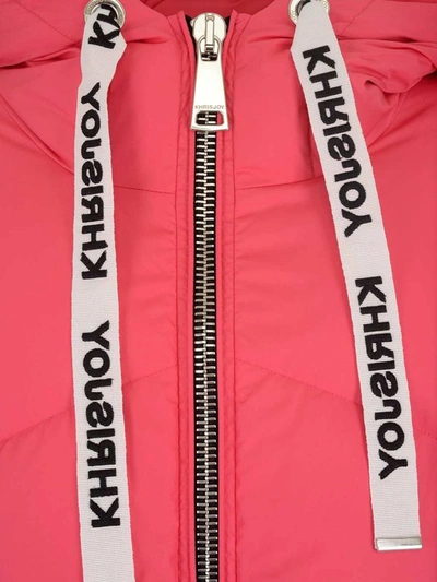 Shop Khrisjoy Women's Fuchsia Polyester Down Jacket