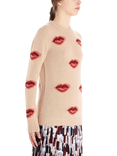 Shop Prada Women's Beige Wool Sweater