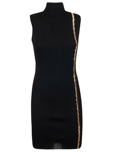 Shop Versace Women's Black Wool Dress